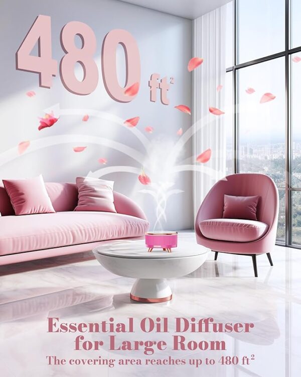 Diffusers for Essential Oils Large Room, 500ml Aromatherapy Diffuser，7 Colors Changed - Image 5