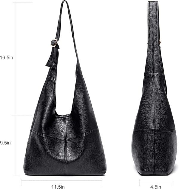 Montana West Hobo Bags Purse for Women Ultra Soft Foldable Shoulder Slouchy Handbags with Cosmetic bag - Image 4