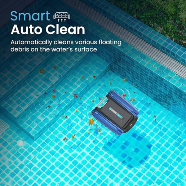 Betta SE Solar Powered Automatic Robotic Pool Surface Skimmer Cleaner with 30-Hour Continuous Cleaning Battery Power and Re-Engineered Twin Salt Chlorine Tolerant Motors (Blue) - Image 4