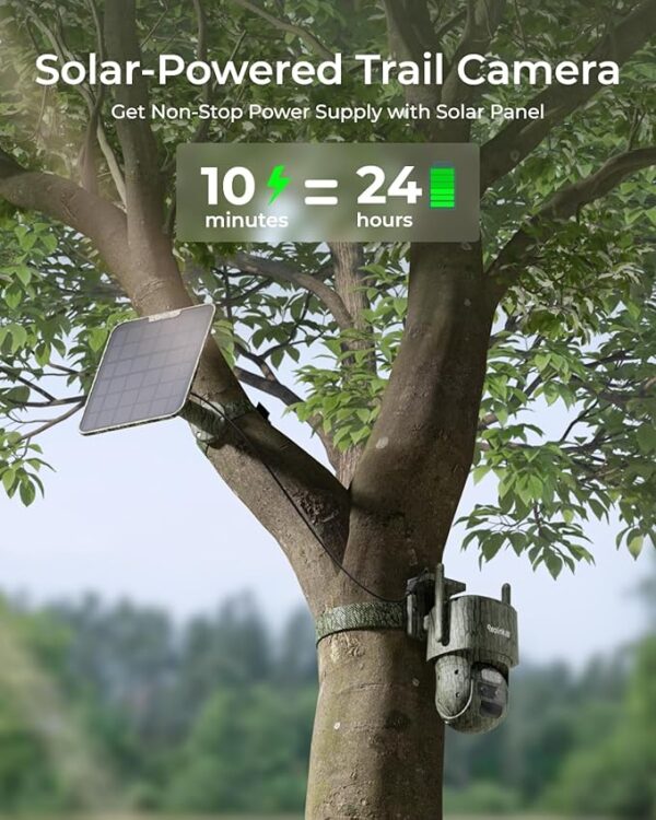 REOLINK 4K Dual Lens Cellular Trail Security Camera, 4G LTE, Auto Tracking No WiFi Live Video Game Solar Powered Camera with 6X Hybrid Zoom, No-Glow IR, IP66 for Wildlife, TrackMix LTE Trail - Image 4