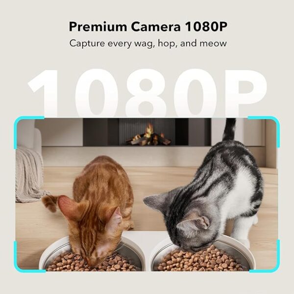 PETLIBRO Automatic Cat Feeder with Camera for Two Cats, 1080P HD Video with Night Vision, 5G WiFi Pet Feeder with Phone APP Control, 2-Way Audio for Cat & Dog, Low Food & Motion & Sound Alerts - Image 5