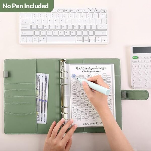 SKYDUE A5 100 Envelopes Challenge Binder and 360 Degree Rotating Desk Organizer Bundle Sales - Image 4