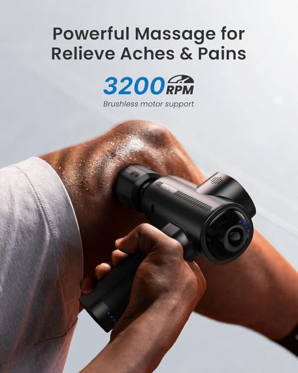 RENPHO Thermacool Massage Gun Deep Tissue with Heat and Cold Head, FSA HSA Eligible, Valentine Gifts, Handheld Muscle Massager with Carry Case, Body Masajeador for Men Women Athletes, Active - Image 3