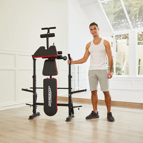 OPPSDECOR 660lbs 6 in 1 Weight Bench Set with Squat Rack Adjustable Workout Bench with Leg Developer Preacher Curl Rack Fitness Strength Training for Home Gym - Image 2
