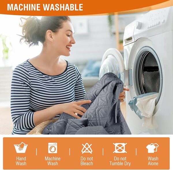 VANSOFY 100% Waterproof Recliner Chair Covers, Recliner Cover Non-Slip Dog Chair Cover Furniture Protector Washable Slipcover with Pocket, Elastic Straps for Pets, Dogs(Dark Gray, 23.6") - Image 2