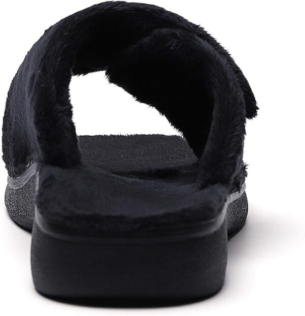 SOLLBEAM Women's Plantar Fasciitis Fuzzy House Orthopedic Adjustable Slippers With Arch Support Orthotic Heel Cup Sandals For Ladies - Image 5