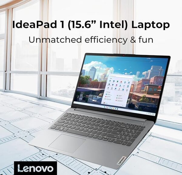 Lenovo IdeaPad 1 15.6" Laptop, 12GB RAM, 512GB SSD + 128GB eMMC, Grey | FHD Display, Intel Dual Core Processor - Image 4