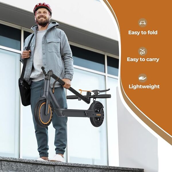 Electric Scooter, 350W/500W Motor, Max 21-28 Miles Range, 19/21 Mph Top Speed, 8.5''/10'' Tires, Dual Braking, Kick Scooter, 2 Wheels and Height Handlebars - Image 3