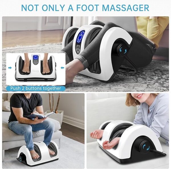 TISSCARE Shiatsu Foot Massager with Heat: Foot Massager for Plantar Fasciitis, Neuropathy, Circulation and Pain Relief, Massage Feet/Leg/Calf/Ankle at Home/Office, Valentines Day Gifts for Him/Her - Image 3