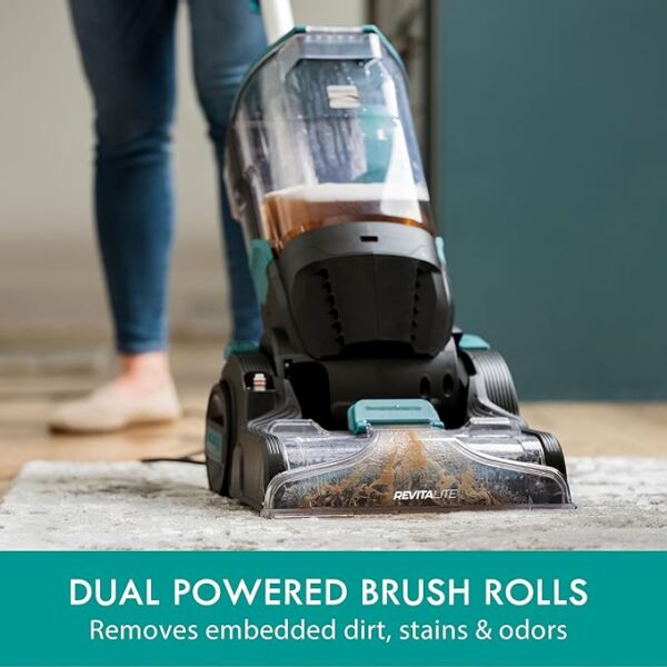 Kenmore KW4070 RevitaLite Pet Portable Carpet Cleaner with High Cleaning Power, 3.2L Clean Tank & 1.4L Dirty Tank, 25ft Cord Length and Two Easy Removable Brushroll for Rug & Upholstery - Image 3
