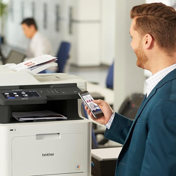 Brother MFC‐L8905CDW Business Color Laser All‐in‐One Printer, 7” Touchscreen Display, Duplex Print/Scan, Wireless, White - Image 2