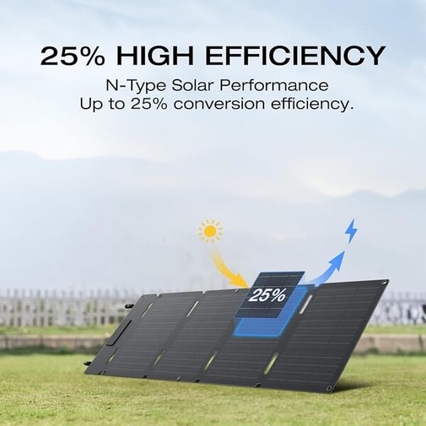 EF ECOFLOW Solar Generator RIVER 3 with 45W Solar Panel, 245Wh Portable Power Station LiFePO4 Battery, 300W Up to 600W AC Output, <20 MS UPS, 1Hr Fast Charging Power Station for Outdoor/Camping/RVs - Image 4