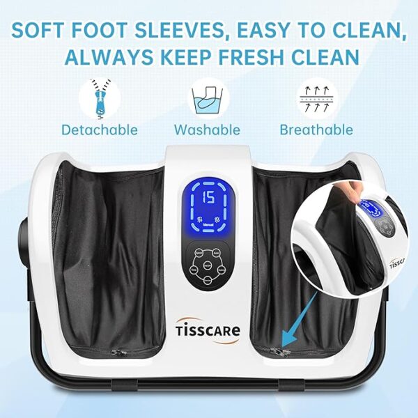 TISSCARE Shiatsu Foot Massager with Heat: Foot Massager for Plantar Fasciitis, Neuropathy, Circulation and Pain Relief, Massage Feet/Leg/Calf/Ankle at Home/Office, Valentines Day Gifts for Him/Her - Image 5