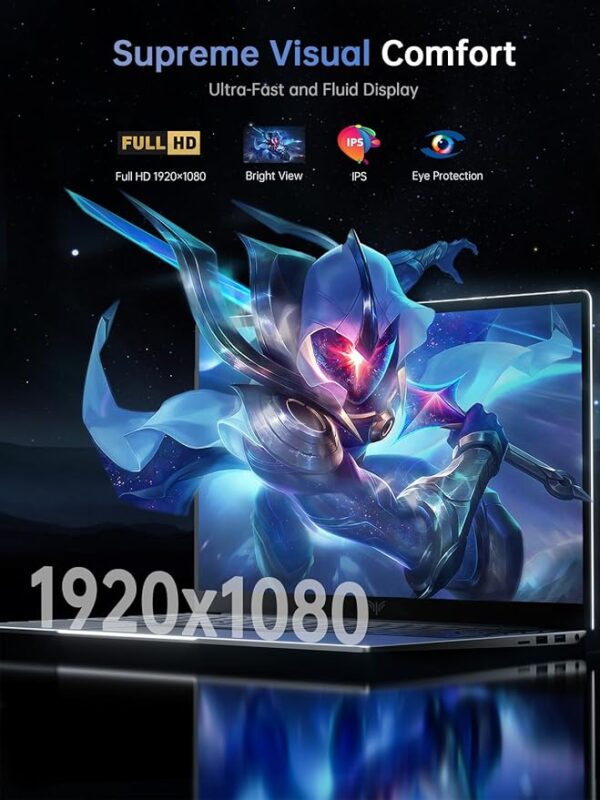 Gaming Laptop, 16GB DDR4 512GB SSD, 15.6" IPS 1080P | 2024 Laptop Computer - Image 2