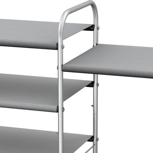 Simple Houseware 3-Tier Shoe Rack Storage Organizer, Grey - Image 3