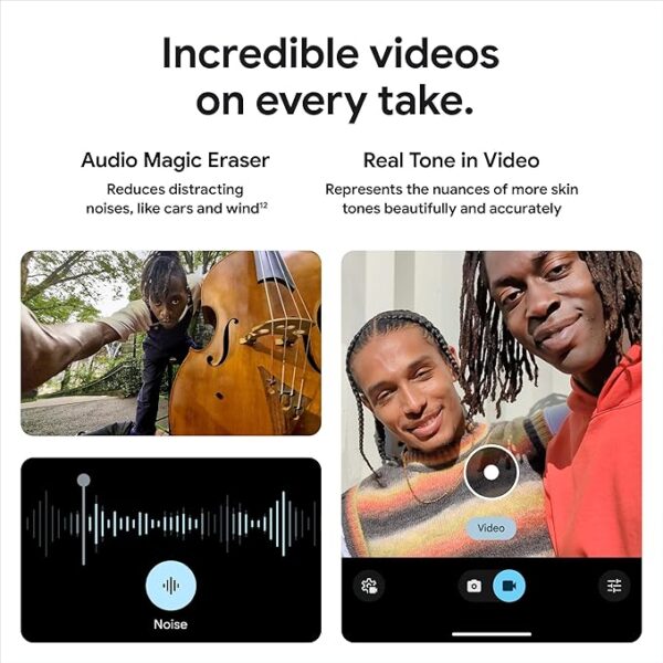 Google Pixel 8a - Unlocked Android Phone with Google AI, Advanced Pixel Camera and 24-Hour Battery - Obsidian - 128 GB - Image 3