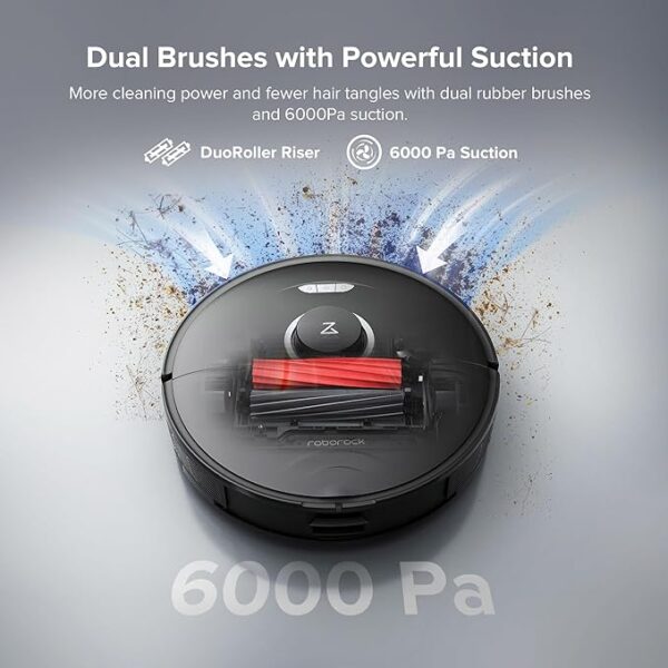roborock S8 Pro Ultra Robot Vacuum and Mop, Auto Drying, Auto Mop Washing, Self Emptying, Self Refilling, Liftable Dual Brush & Sonic Mop, 6000Pa Suction, Obstacle Avoidance(RockDock Ultra Series) - Image 2