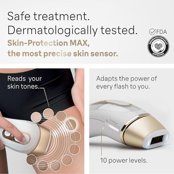 Braun IPL at Home Laser Hair Removal for Women and Men, Silk Expert Pro 5 PL5137 with Venus Swirl Razor, Long-Lasting Reduction in Hair Regrowth for Body & Face, Corded, PL5137 - Image 4