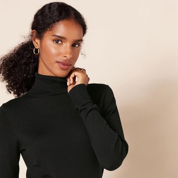 Essentials Women's Classic-Fit Lightweight Long-Sleeve Turtleneck Sweater (Available in Plus Size) - Image 4