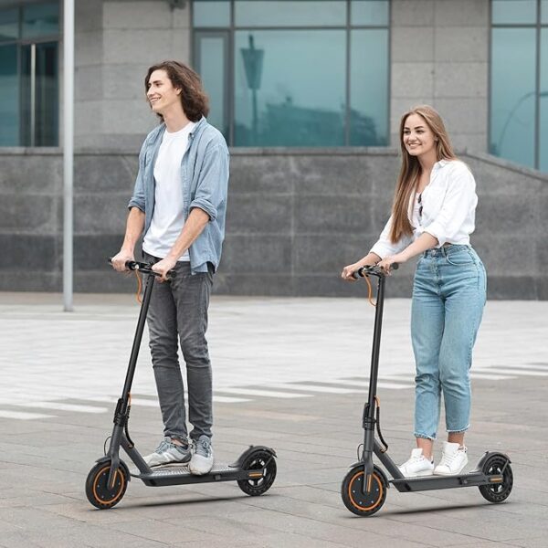 Electric Scooter Adult Basic/with Dual Suspension, Powerful 350W/500W Motor, Max Range 22-28 Miles, Max 19/21 MPH, Dual Braking System, Portable Folding Commuting - Image 5
