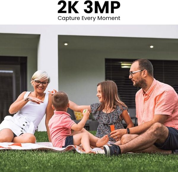 Cameras for Home Security-2K Wireless Security Camera Outdoor with AI Motion Detection & Siren, Non-Stop Solar Powered Charging, Color Night Vision, SD/Cloud Storage, Waterproof, S1 4P - Image 3
