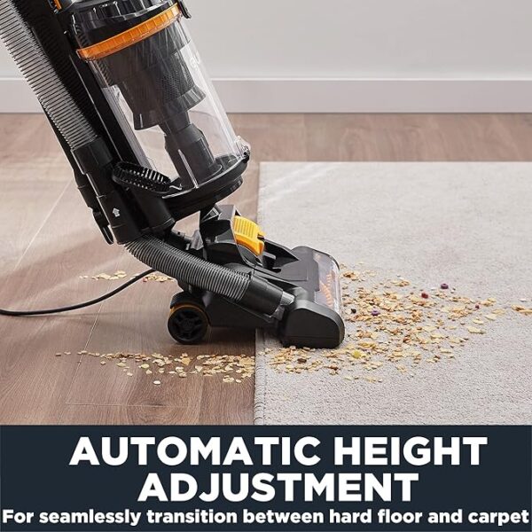 Eureka Powerful Upright Vacuum Cleaner for Carpet and Floor, Household Upright Vacuum Cleaner for Home Pets, Bagless Lightweight Upright Vacuum, MaxSwivel Pro NEU350 with Pet Tool, Yellow - Image 4