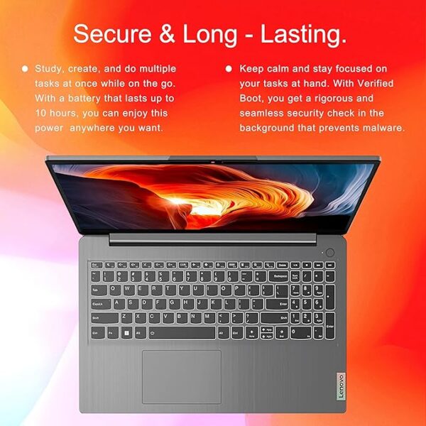 LENOVO IdeaPad 1 15.6" Laptop, 12GB RAM, 512GB SSD, Grey | FHD Display, Intel Celeron N4500 Processor, SD Card Reader - Image 5