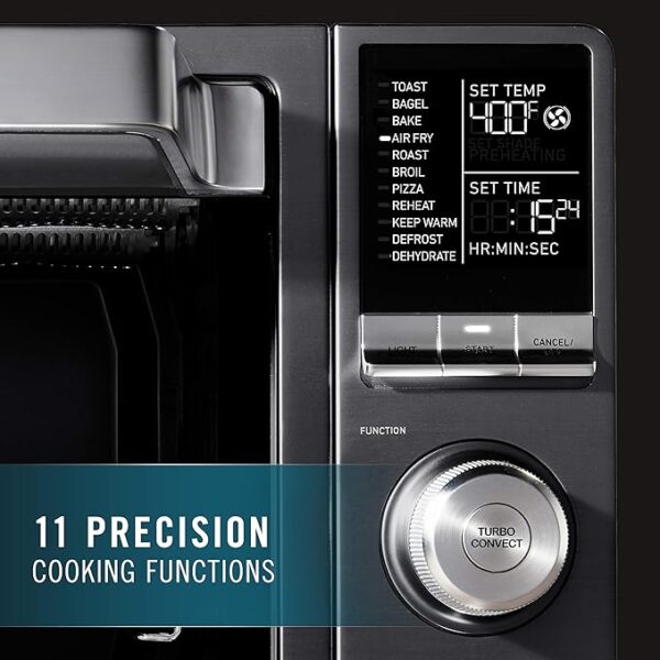 Calphalon Air Fryer Oven, 11-in-1 Toaster Oven Air Fryer Combo, 26.4 QT/25 L, Fits 12" Pizza, Stainless Steel - Image 2
