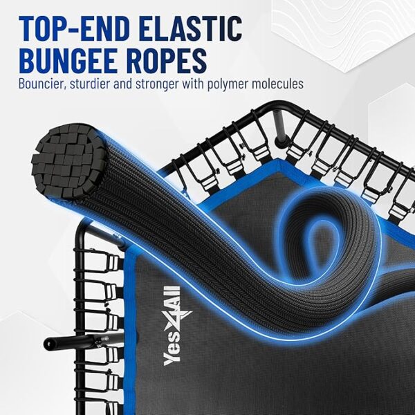 Yes4All 48-Inch Rebounder Trampoline with Adjustable Handle Bar, 350 LBS Stable & Silent Exercise Trampoline for Adults - Image 2