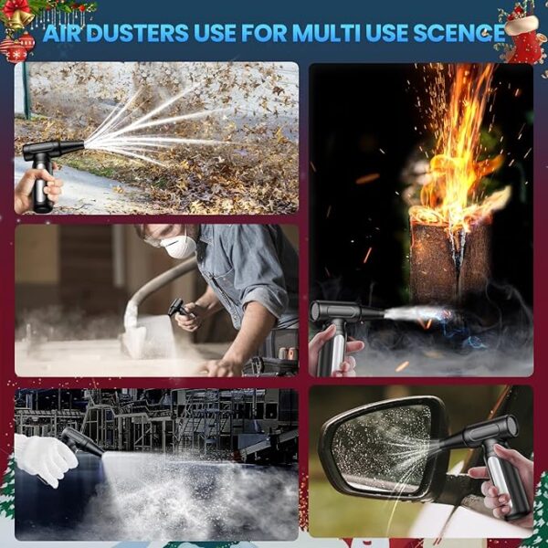 Compressed-Air-Duster-Mini-Blower- Turbo Fan- 300000RPM Electric Duster- Keyboard Cleaning kit- No Canned- Replace Compressed air can- Jet Dry Blower- Car Dryer air Blower- Pc dusters for Cleaning - Image 3