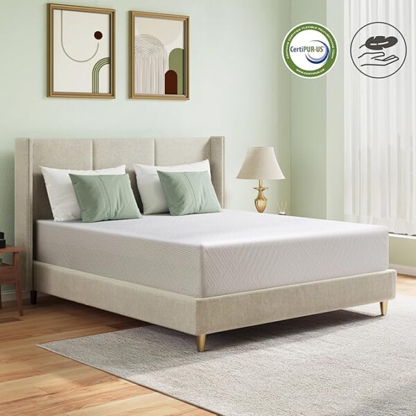 Full Mattress in a Box, 10 inch Mattresses for Platform Bed Double Size Daybed Bunk, Green Tea Memory Foam Medium Firm - Image 3