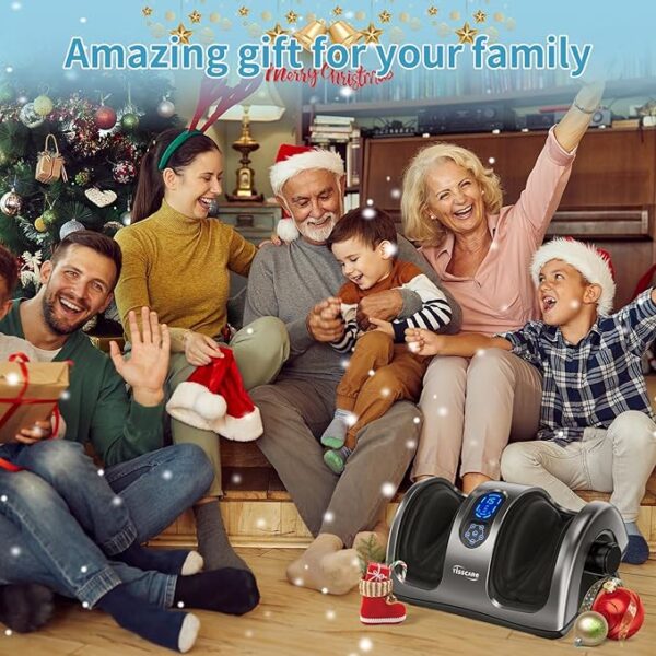 TISSCARE Shiatsu Foot Massager with Heat: Foot Massager for Plantar Fasciitis, Neuropathy, Circulation and Pain Relief, Massage Feet/Leg/Calf/Ankle at Home/Office, Valentines Day Gifts for Him/Her - Image 6