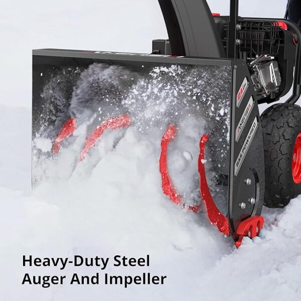 Gas Snow Blower, 24-Inch Self-Propelled Snow Blower Powered by 7HP OHV 212cc Engine, Electric Start, 13-Inch Snow Tires with LED Lights - Image 5