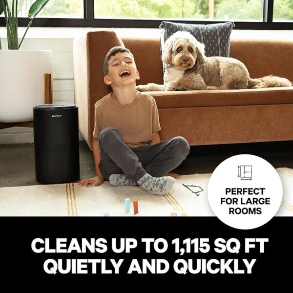 Powerful PuroAir HEPA Air Purifiers for Home Large Rooms - Covers 1,115 Sq Ft - Filters Up To 99% of Pollutants, Smoke, Pollen, Dust, and VOCs - Quiet HEPA Air Filter - Air Purifiers for Bedroom - Image 3