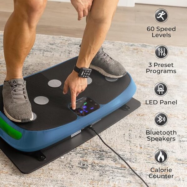 LifePro Rumblex 4D Vibration Plate Exercise Machine - Triple Motor Oscillation, Linear, Pulsation + 3D/4D Vibration Platform - Whole Body Viberation Machine for Home - Image 3
