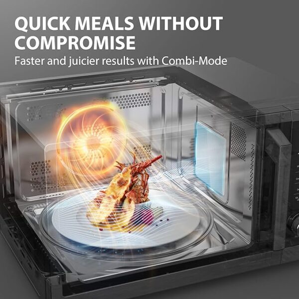 TOSHIBA Countertop Microwave Oven Air Fryer Combo, Inverter, Convection, Broil, Speedy Combi, Even Defrost, Humidity Sensor, Mute Function, 27 Auto Menu&47 Recipes, 1.0 cu.ft/30QT, 1000W - Image 2