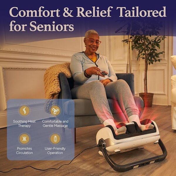 Cloud Massage Shiatsu Foot Massager with Heat, Deep Kneading Therapy for Pain Relief, Circulation, Post-Activity Relaxation – Gift for Plantar Fasciitis, Neuropathy, and Arthritis Relief - Image 3