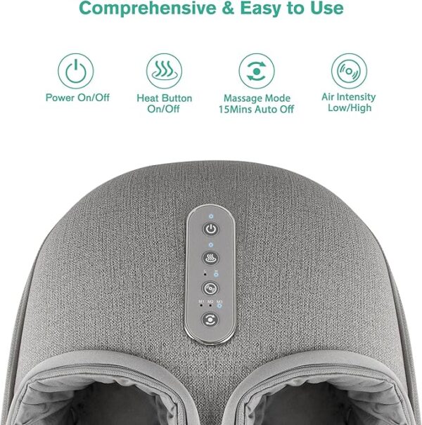 Medcursor Foot Massager Machine with Heat, Shiatsu Deep Kneading, Delivers Relief for Tired Muscles and Plantar, Multi-Level Settings & Adjustable Intensity for Home or Office Use - Image 2