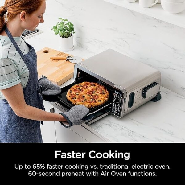 Ninja, Toaster Oven, Air Fryer, Thermometer, Toaster Oven Air Fryer Combo, Stainless Steel, Quick meals, Fries, Frozen Food, Air Fry, Dehydrate, Reheat, 13-in-1,Less Oil, Flip Away Oven, Foodi, SP351 - Image 2