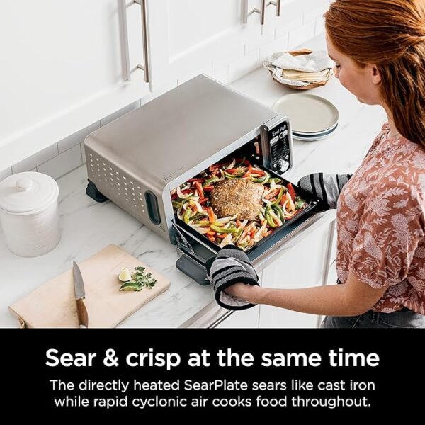 Ninja, Toaster Oven, Air Fryer, Thermometer, Toaster Oven Air Fryer Combo, Stainless Steel, Quick meals, Fries, Frozen Food, Air Fry, Dehydrate, Reheat, 13-in-1,Less Oil, Flip Away Oven, Foodi, SP351 - Image 3