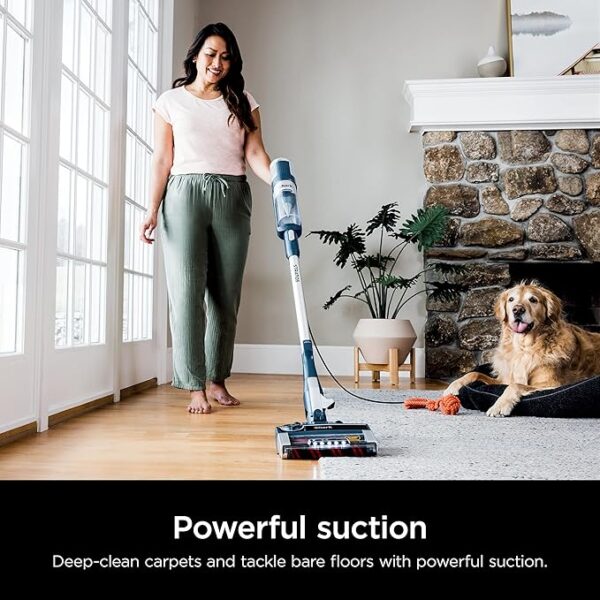 Shark HZ3002 Stratos Ultralight Corded Stick Vacuum with DuoClean PowerFins HairPro, Self-Cleaning Brushroll, & Odor Neutralizer Technology, Navy - Image 4