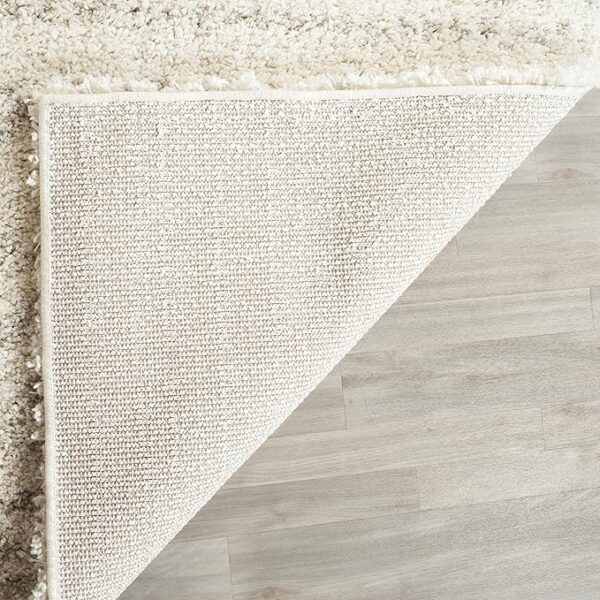 SAFAVIEH Arizona Shag Collection Area Rug - 9' x 12', Ivory & Beige, Moroccan Design, Non-Shedding & Easy Care, 1.6-inch Thick Ideal for High Traffic Areas in Living Room, Bedroom (ASG741A) - Image 3