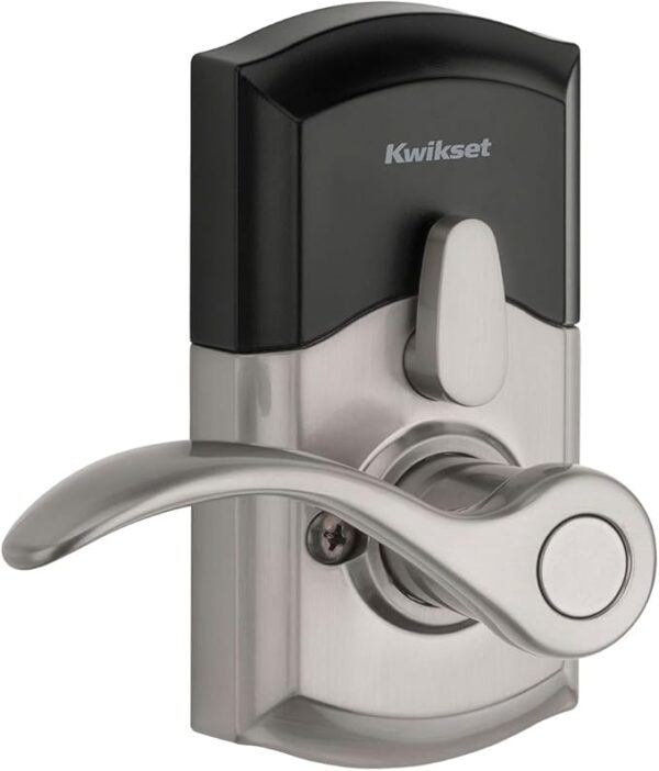 Kwikset SmartCode 955 Pembroke Light Commercial 10-Button Keypad Electronic Lever, Featuring Convenient Keyless Entry, 3-Year Batter Life and High Traffic Durability Satin Nickel - Image 2