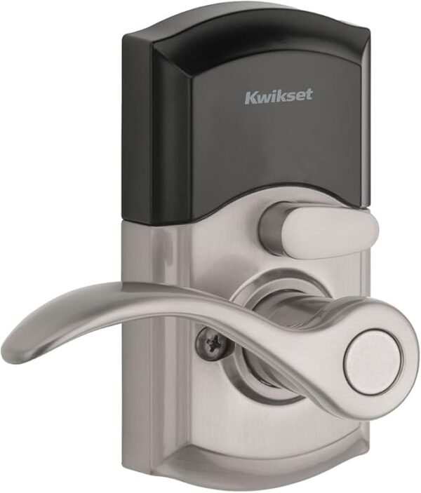 Kwikset SmartCode 955 Pembroke Light Commercial 10-Button Keypad Electronic Lever, Featuring Convenient Keyless Entry, 3-Year Batter Life and High Traffic Durability Satin Nickel - Image 3