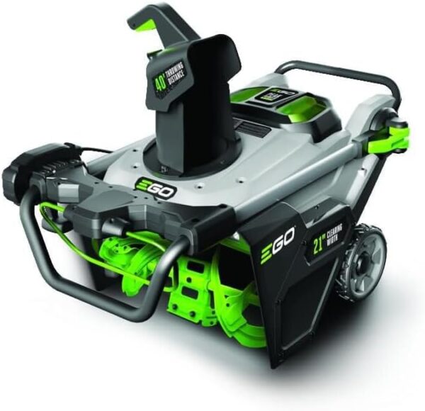 EGO Power+ SNT2112 21-Inch 56-Volt Lithium-Ion Cordless Snow Blower with Steel Auger - (2) 5.0Ah Batteries and Dual Port Charger Included, Black - Image 2