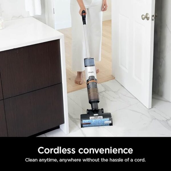Shark Wet Dry Vacuum Mop All-in-One Cordless Hardfloor Cleaner, HydroVac MessMaster, 3-in-1 Self-Cleaning System, Strong Suction with 2 Brushrolls & 2 Solutions, for Hard Floors & Area Rugs, AW261 - Image 2