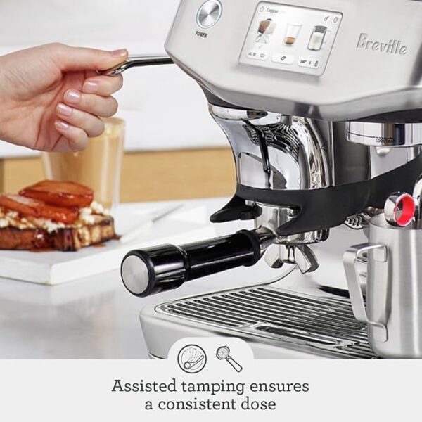 Breville the Barista Touch Impress Espresso Machine with Grinder & Milk Frother, Espresso Maker with Assisted Tamping, Cappuccino & Latte Machine for Home, BES881BSS, Brushed Stainless Steel - Image 6