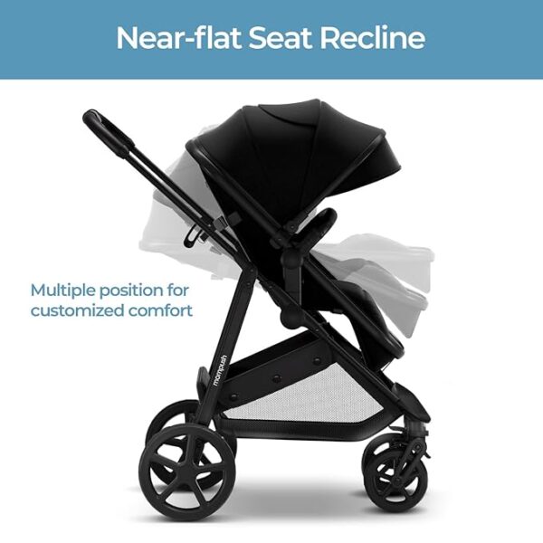 Mompush Wiz 2-in-1 Convertible Baby Stroller with Bassinet Mode, Foldable Infant Stroller with Reversible Seat and Large UPF 50+ Canopy - Image 4