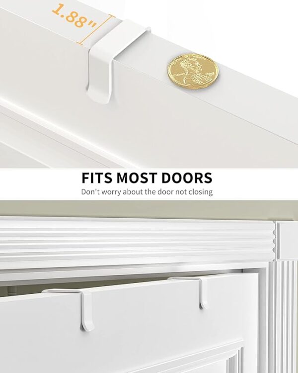 Moforoco White 9-Tier Over The Door Pantry Organizer, Pantry Organization And Storage, Metal Hanging Spice Rack Shelves Door, Home & Kitchen Essentials, Laundry Room Bathroom Organization - Image 6