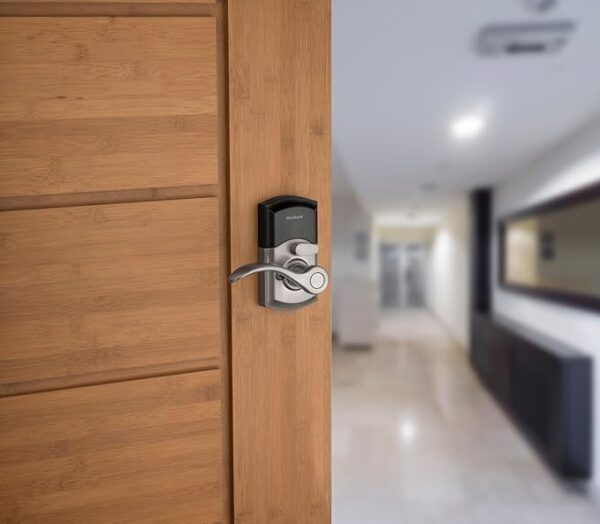 Kwikset SmartCode 955 Pembroke Light Commercial 10-Button Keypad Electronic Lever, Featuring Convenient Keyless Entry, 3-Year Batter Life and High Traffic Durability Satin Nickel - Image 6